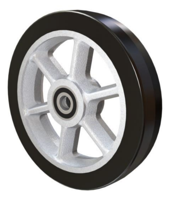 Rodablis Rueda Hule Rin Aluminio  12"X3" Para Diablito